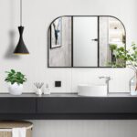 Modern Large Wall Mirror, Modern Mantel Minimalist Home Decor, Brushed Black Met... - Image 6
