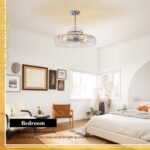 Modern Chrome Glass Chandelier 8-Light 21.6" Water Ripple Glass Pendant Chandeli... - Image 8