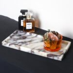 100% Natural Luxury Calaccata Viola Marble Small Hand Towel Tray Holder Organize... - Image 5
