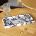 100% Natural Luxury Calaccata Viola Marble Small Hand Towel Tray Holder Organize... - Image 6