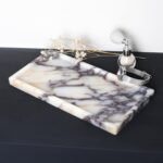 100% Natural Luxury Calaccata Viola Marble Small Hand Towel Tray Holder Organize... - Image 7