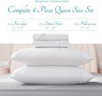 Carressa Linen 100% Egyptian Cotton Queen Sheet Set - 800 Series Tulips Collecti... - Image 4