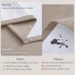 Dark Flax Linen Pinch Pleated Curtains 105 Inches Long for Bedroom Taupe Beige 1... - Image 7