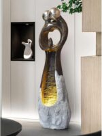 Cascading Rock Outdoor Water Fountain Modern Light Luxury, Minimalist Circulatin... - Image 4