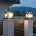 Solar Post Lights with Remote Control Energy-Saving LED Column Lamp Solar Waterp... - Image 3