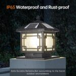 Solar Post Lights with Remote Control Energy-Saving LED Column Lamp Solar Waterp... - Image 4