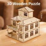 3D Wooden Puzzle for Adults - DIY Miniature House Kit, Three-Layer Villa Buildin... - Image 5