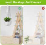 White Macrame Plant Hanger Set, 2 Pack Boho Hanging Plant Holder, Plants Hanger ... - Image 7