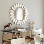 Round Mirror for Wall - 26" Sunburst Starburst Sun Decorative Mirrors for Wall D... - Image 8