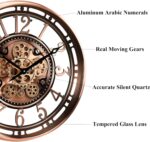 CLXEAST 21 Inch Moving Gear Wall Clock for Modern Farmhouse Living Room Decor,La... - Image 3