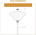 12" White Alabaster Glass Lamp Shade, Lipless Glass Lamp Dome, Fixture Replaceme... - Image 5