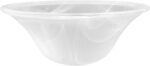 12" White Alabaster Glass Lamp Shade, Lipless Glass Lamp Dome, Fixture Replaceme... - Image 8