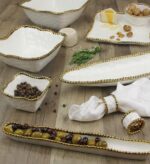 Pampa Bay Golden Salerno Porcelain Square Serving Platter - Image 5
