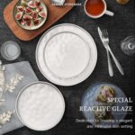 HaWare Dinnerware Sets, 18-Piece Plates and Bowls Set, Stoneware Dish Set for 6,... - Image 5