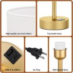 Dicoool Small Touch Bedside Lamp with USB - 3 Way Dimmable Table Lamp for Bedroo... - Image 5