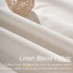 Topfinel Cream Linen Blackout Curtains 84 Inch Long for Bedroom Living Room, Ivo... - Image 4
