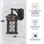 DESIGNERS FOUNTAIN Ellington Outdoor Light Fixture, 13 Inch Exterior Wall Lanter... - Image 5