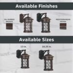 DESIGNERS FOUNTAIN Ellington Outdoor Light Fixture, 13 Inch Exterior Wall Lanter... - Image 7
