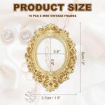 uxcell 10pcs Vintage Resin Picture Frames, Mini Tiny Photo Frame Rectangle Jewel... - Image 3