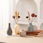 Ceramic Vase Set of 4 Small Vases Home Decor Modern Rustic Farmhouse Pottery Dec... - Image 5