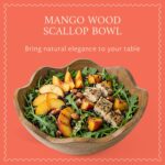 Mela Artisans 12-Inch Mango Wood Scalloped Bowl - Hand-Finished Decorative Servi... - Image 3