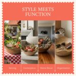 Mela Artisans 12-Inch Mango Wood Scalloped Bowl - Hand-Finished Decorative Servi... - Image 9