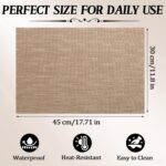 Timeet Placemats Set of 6, Heat Resistant Non-Slip Place Mats, Durable Washable ... - Image 4