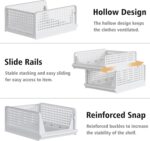 Proarea 5 Pack Stackable Storage Bins, Closet Organizers and Storage, Foldable C... - Image 5