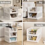Proarea 5 Pack Stackable Storage Bins, Closet Organizers and Storage, Foldable C... - Image 6