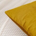 HWY 50 Dark Gold Velvet Throw Pillow Covers 20x20 Inch, Pack of 2 Soft Cozy Soli... - Image 4
