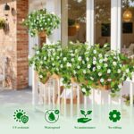 Krissing 3 Pcs Artificial Flowers for Outdoors UV Resistant Fake Ivy Plants Gree... - Image 3