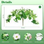 Krissing 3 Pcs Artificial Flowers for Outdoors UV Resistant Fake Ivy Plants Gree... - Image 6