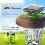 XMCOSY+ Solar Lights Outdoor Waterproof, 6 Pack Metal Glass Solar Pathway Lights... - Image 5