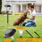 XMCOSY+ Solar Lights Outdoor Waterproof, 6 Pack Metal Glass Solar Pathway Lights... - Image 6