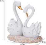 BRABUD Resin Swan Statue Couple's Love Figurine Home Bedroom Living Room Shop De... - Image 3