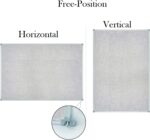 Lockways 36" x 24" Premium Cork Bulletin Board, Light Grey Framed Linen Fabric P... - Image 3
