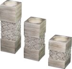 Creative Scents Dublin Silver Small Tealight Candle Holder Set of 3 - Centerpiec... - Image 5