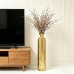 Hosley Decorative Gold Metal Tall Floor Vase. Ideal Gift for Floral Arrangements... - Image 3