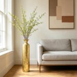 Hosley Decorative Gold Metal Tall Floor Vase. Ideal Gift for Floral Arrangements... - Image 6