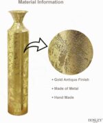 Hosley Decorative Gold Metal Tall Floor Vase. Ideal Gift for Floral Arrangements... - Image 9