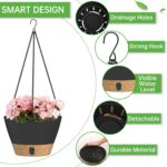 ZMTECH 2 Pack 10 Inch Hanging Planters for Indoor Plants, Modern Gray Hanging Pl... - Image 3