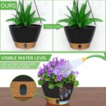 ZMTECH 2 Pack 10 Inch Hanging Planters for Indoor Plants, Modern Gray Hanging Pl... - Image 6