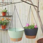 ZMTECH 2 Pack 10 Inch Hanging Planters for Indoor Plants, Modern Gray Hanging Pl... - Image 8