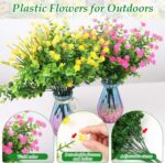 20 Bundles Realistic Artificial Flowers for Outdoors, UV Resistant No Fade Fake ... - Image 5
