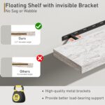 Fun Memories Deep Floating Shelves - 16" W x 9.3" D x 1.6" H Rustic Grey Wall Sh... - Image 5