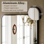 VooBang Round Corner Mirror Full Length, 66" x 23" Floor Mirror with Stand, Matt... - Image 6
