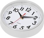 Bernhard Products White Wall Clock 8 Inch Retro Kitchen Silent Non-Ticking Quali... - Image 3