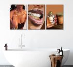 3Pcs Trendy Black Girl Canvas Wall Art Fashion African American Women Pictures A... - Image 8
