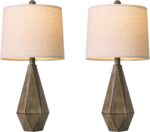 PoKat 23.5'' Table Lamps Set of 2 for Bedroom, Farmhouse Nightstand Lamps for Li... - Image 6