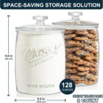 2 Pack Cookie Jar, 1 Gallon Glass Jar with Airtight Lids - Large Wide Mouth Maso... - Image 4